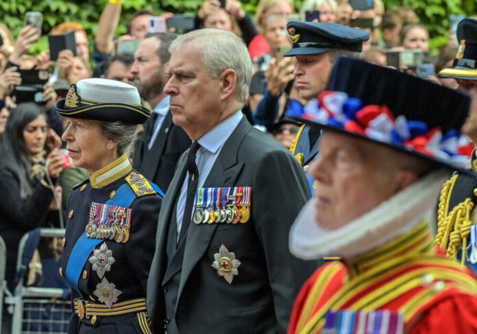 People in ceremonial military attire during outdoor event