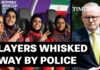 Restrained Iranian Female Footballers Escape Security To
