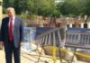 Trump shows off construction site of his White House ballroom