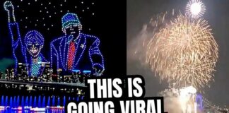 Japan Going Viral Celebrating America's 250th Anniversary With Drone Show Of Pr Trump & PM Takaichi!
