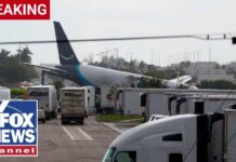 BREAKING: Amazon cargo jet overruns runway at Miami airport, STRIKES multiple vehicles