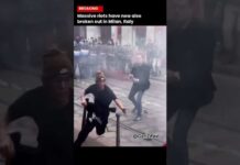 Massive riots have now also broken out in Milan, Italy. #italy #milan #meloni